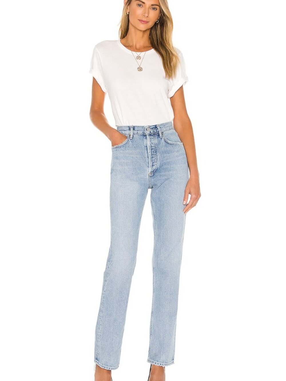 Lana Straight Jeans AGOLDE size 30 Classic Minimal Casual $218 MSRP